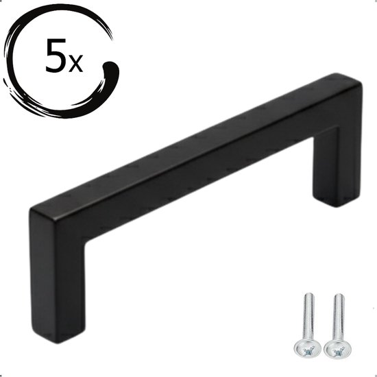 Handgreep / Keukengreep Zwart 128 mm