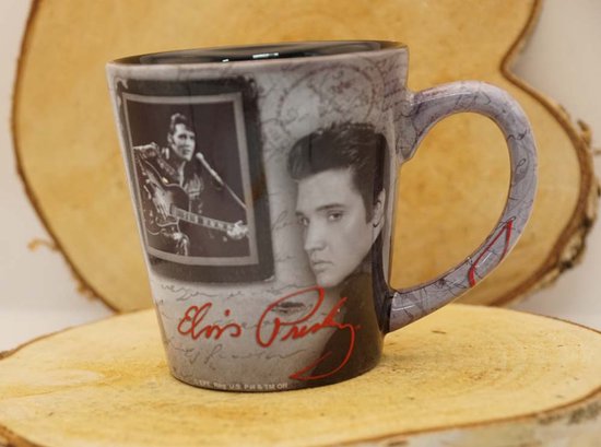Mok Elvis Presley met foto's van Elvis Presley - Beker Elvis Presley - Elvis Presley Officially licensed product - Elvis Presley cadeau artikelen - Rock & roll ster bekertje - cadeau voor Elvis Presley fan