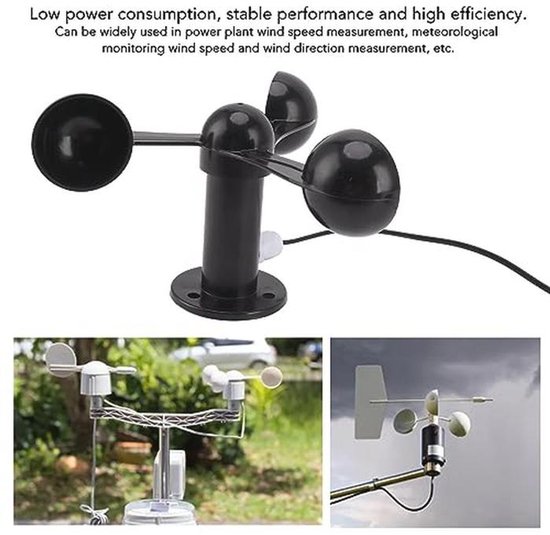 Nauwkeurige Windsnelheidsdetector met 8 M Waterdichte Kabel voor Energiecentrales en Weerstations — afbeelding 4