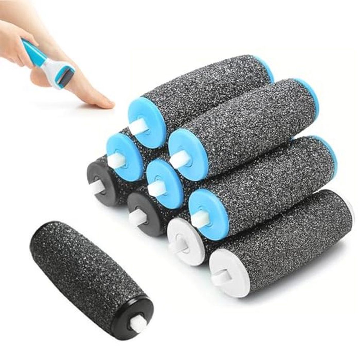 Eeltverwijderaar Reservenrollen, 10 Stuks, Geschikt voor Velvet Smooth, 3 Ruwheidsniveaus