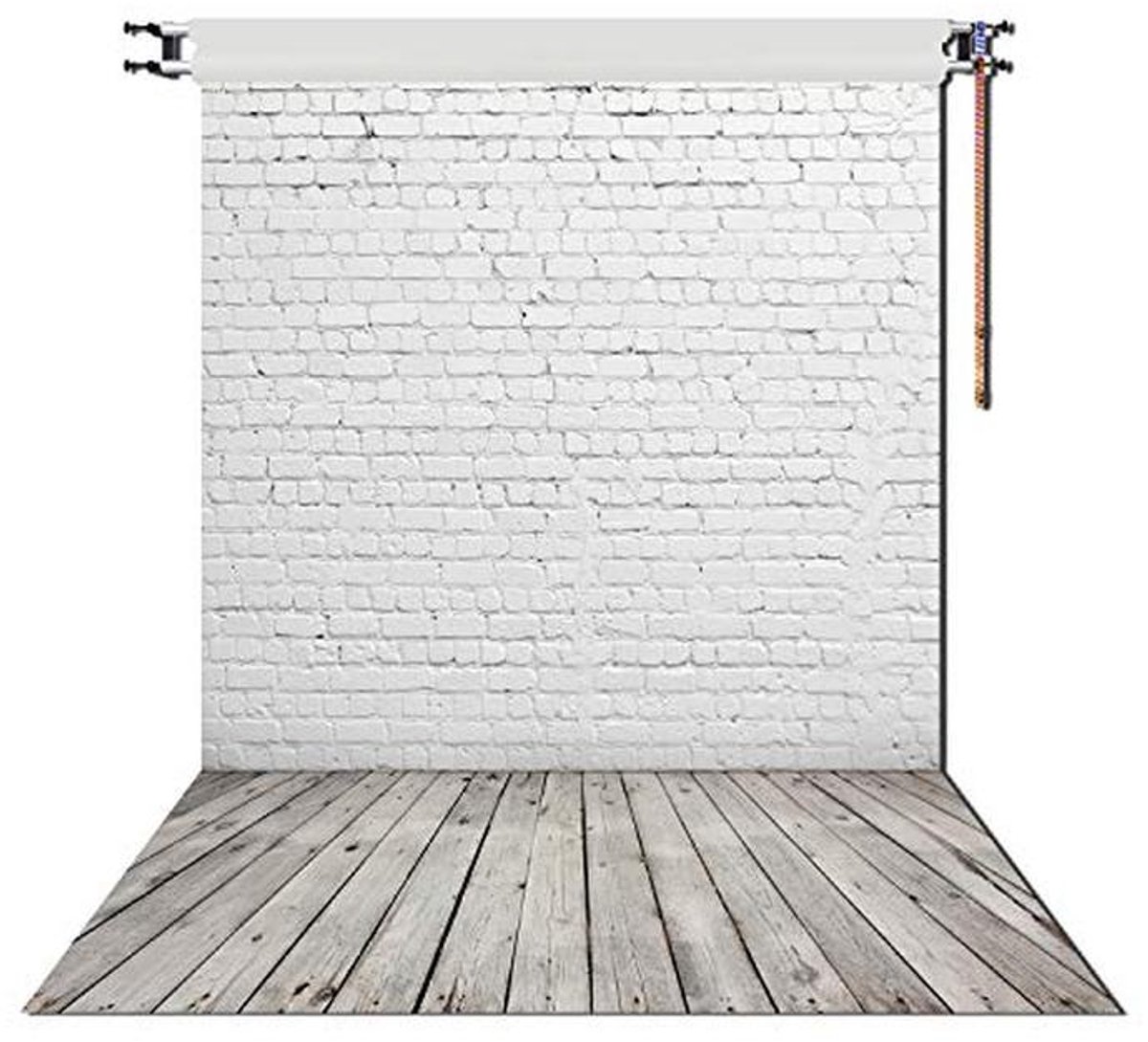 Witte Bakstenen Muur Fotografie Achtergrond 150x220cm