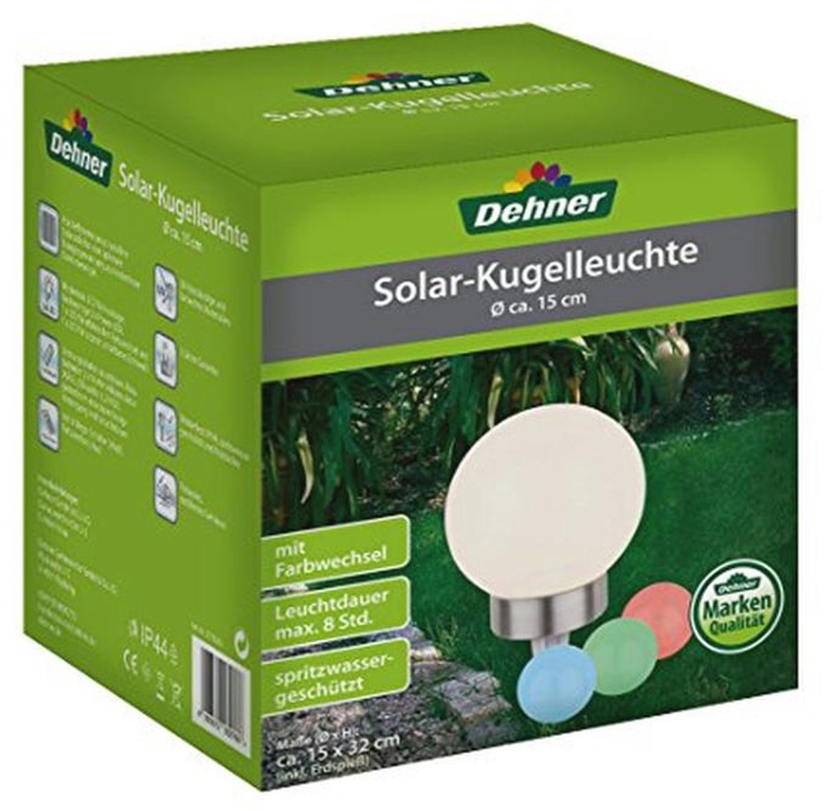 Zonne-energie Lamp met Kleurverandering en Grondpen - Ø 15 cm