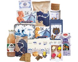 Kerstpakket - Cadeaupakket - Holland nr 8 - Pakket met diverse Hollandse lekkernijen en cadeautjes