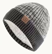 muts handgemaakt kleur donker grijs – Zachte Warme Wintermuts – Uniseks – One Size – Uniek & Comfortabel