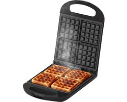 foto van COOK-IT Wafelijzer - Waffle Maker - Vier Per Keer - Anti Aanbaklaag - 1200W