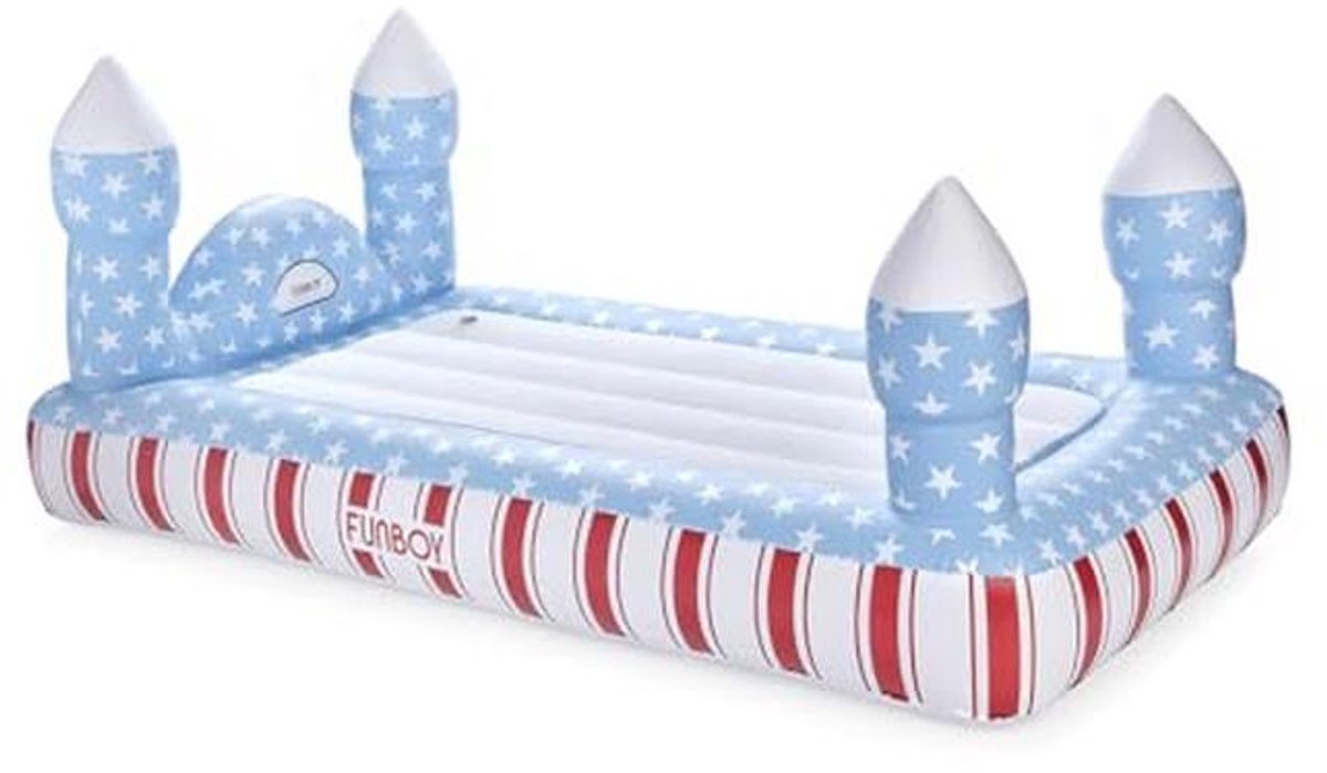 Opblaasbaar Kasteelbed Met Dubbel Luchtbed - Ideaal Voor Feestelijke Slaapfeestjes