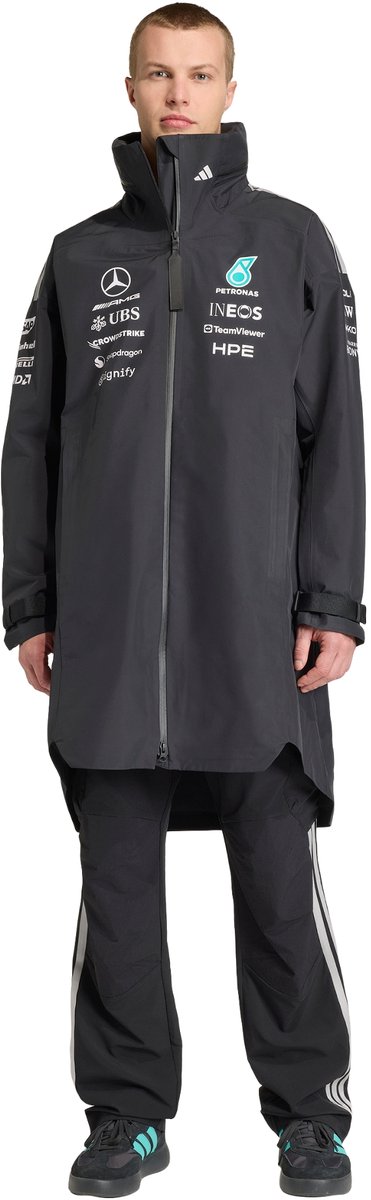 Adidas Performance Mercedes - Amg Petronas Formula 1 Team Engineers Regenparka - Heren - Zwart
