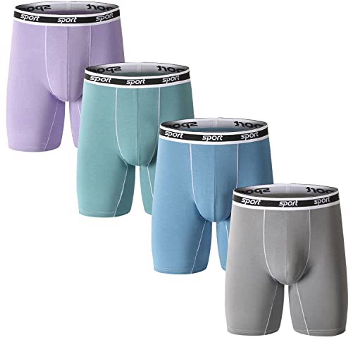 Micro Modal Heren Boxershorts Naadloze U Pouch Lange Been Ondergoed Ademend en Comfortabel