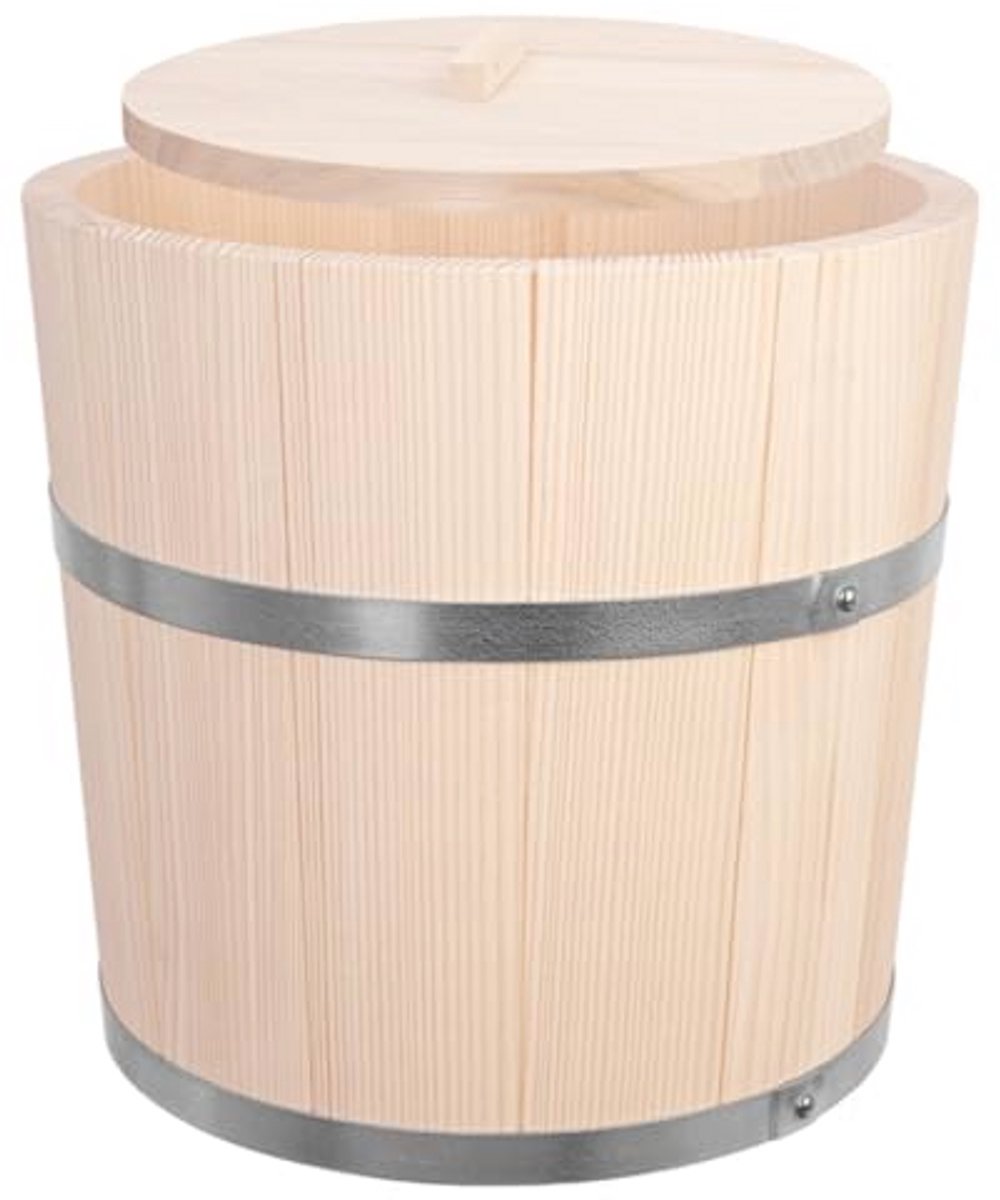 Houten Fermentatievat 15 Liter - Ideaal voor Zuurkool, Kimchi en Groenten