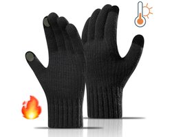 Handschoenen Winter - Verwarmde handschoenen - Touchscreen Handschoenen - Handschoenen Heren - Handschoenen Dames - Winterhandschoenen - Skihandschoenen - zwart - 1 paar - Als om cadeau te doen aan vrienden en familie