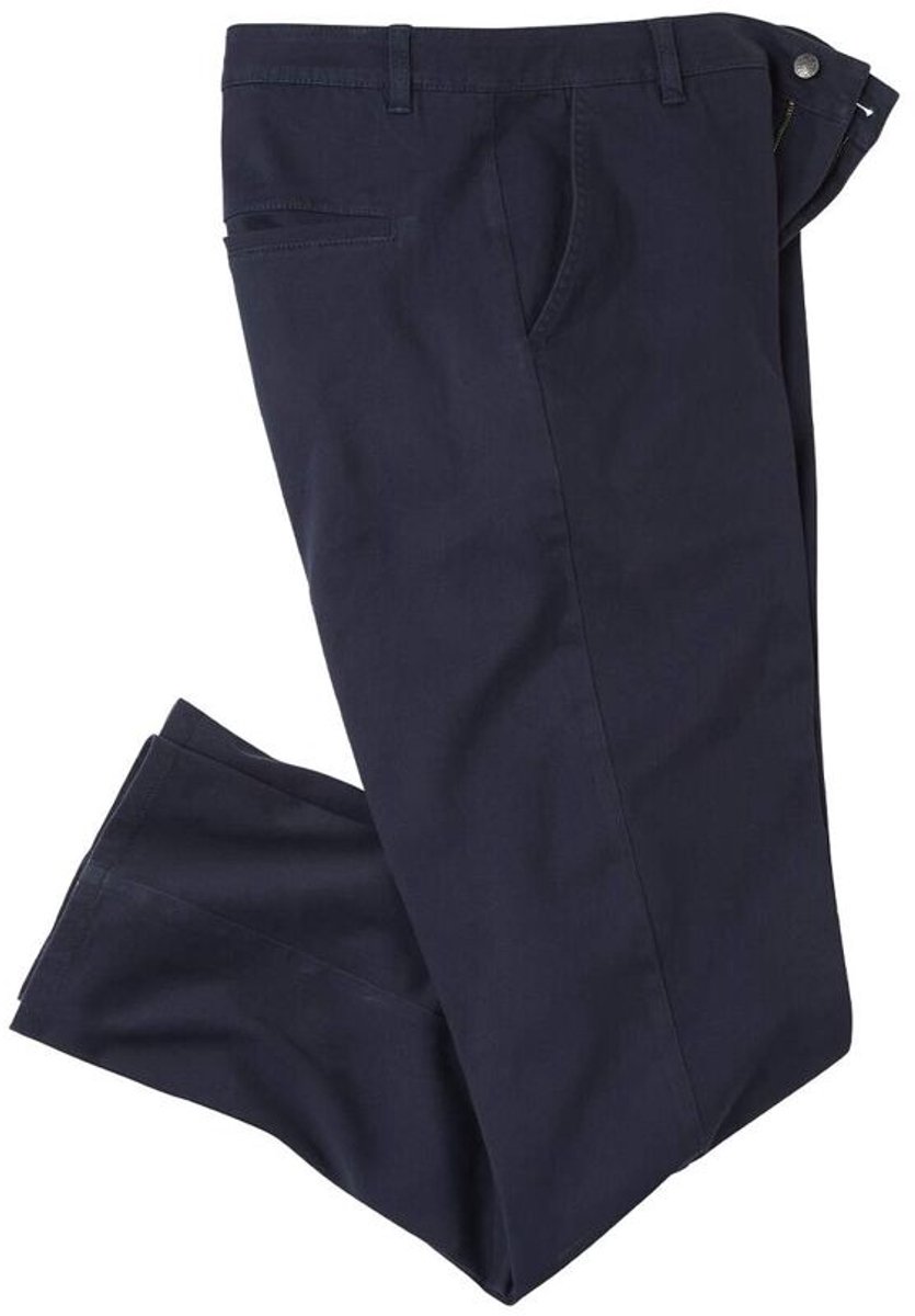 ATLAS FOR MEN - Nachtblauwe stretch chino - Heren - Verkrijgbaar in grote maten - W44