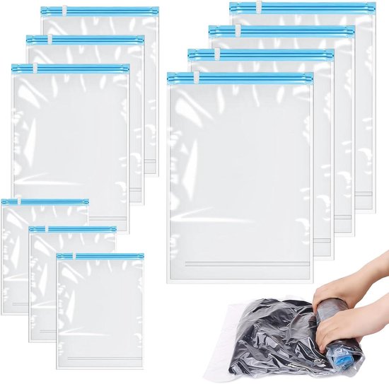 Uposao Set van 6 opbergkubussen voor reizen, compressiezakken