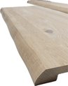 Overzet vensterbank eiken | Boomstamrand | 90 x 29cm | Vensterbank | Hout | Eiken | Rustiek en sfeervol | Overzetmodel