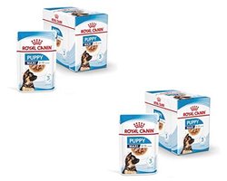 Natvoer voor grote puppy's tot 15 maanden | 2 x 10 x 140 g | Zachte textuur voor melktanden