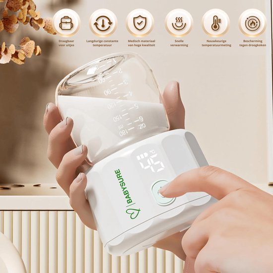 BabySure Flessenwarmer voor Onderweg - Draagbare Digitale Pocket Babyflessenwarmer - Temperatuurregeling - Compact & Lichtgewicht van Merkloos — afbeelding 3