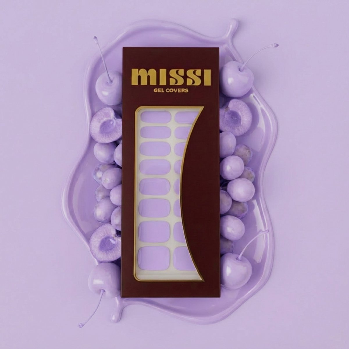 MISSI - Nagels - Nagelstickers - UV-vrije Gel Wraps - Nail Art - Zonder Droogtijd - 22 stickers - Lilac Dream