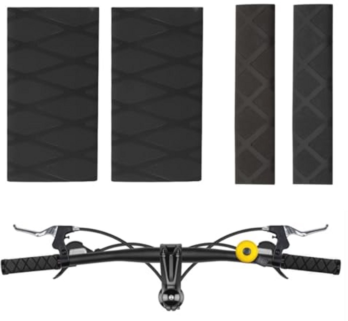 Universele Antislip Motorhandgrepen met Remhoes - 4 Stuks voor Motorcross
