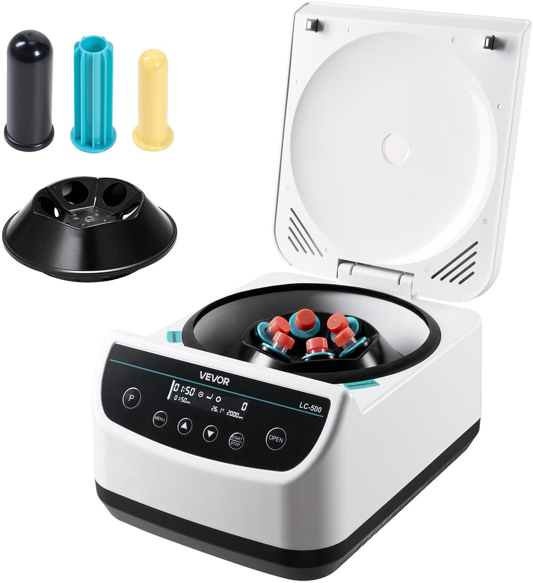 VEVOR Centrifuge Machine 2/5/10/15/50ml 500-4000rpm Laboratorium Centrifuge Machine