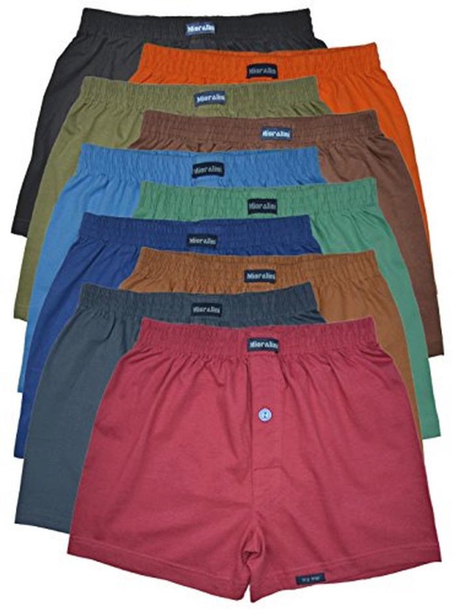 10 Zachte Katoenen Boxershorts 100% Katoen - Naadloze Maat 4-10