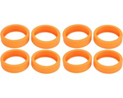 Allecta - Bagagewielhoezen voor Koffer, Siliconen Beschermhoes, Anti-geluid, Bagageruimte (ORANJE)