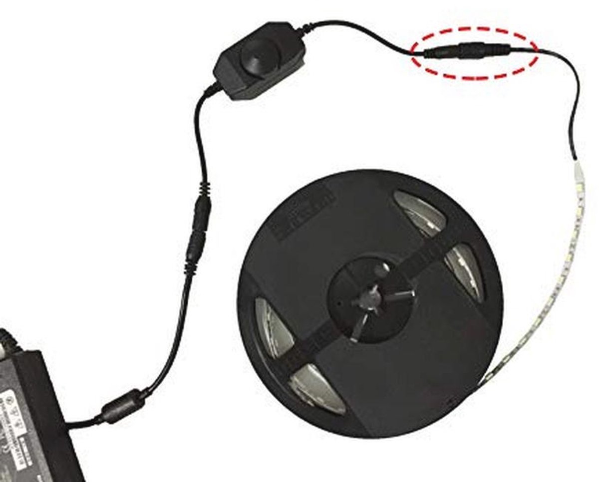 PWM dimmer voor LED verlichting - In-line LED Strip Controller met draaiknop