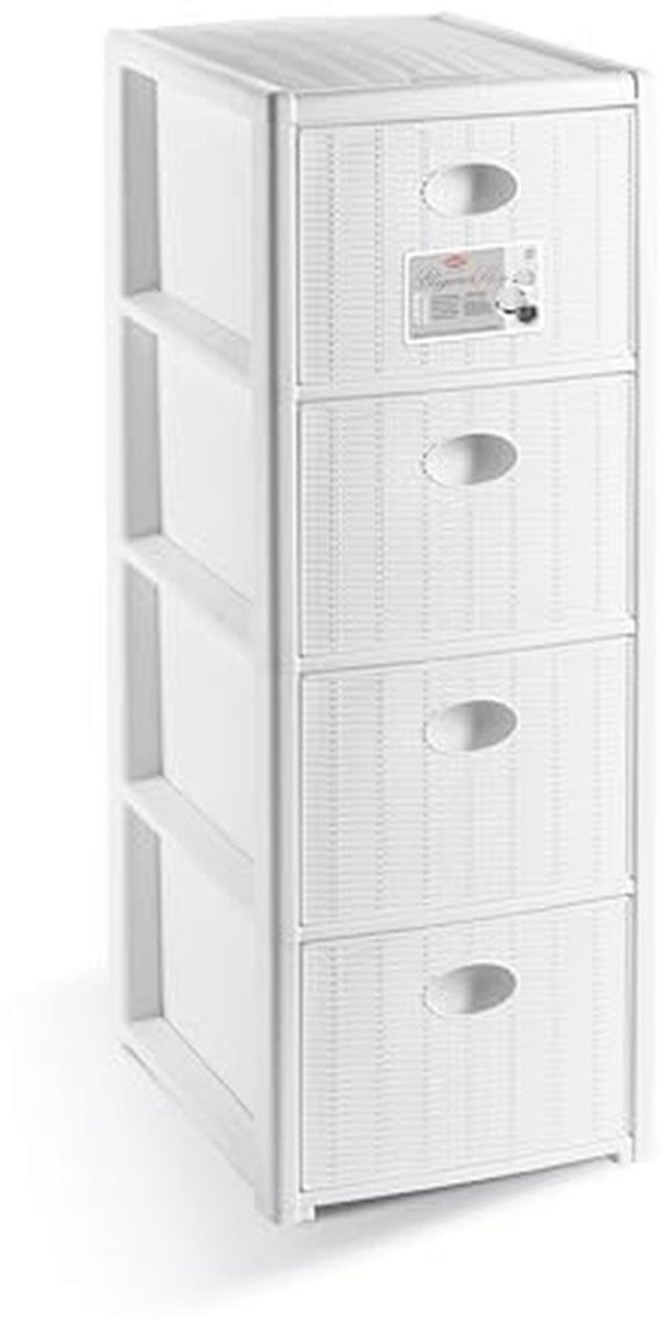 Witte Commode Elegance 30x40x80 cm