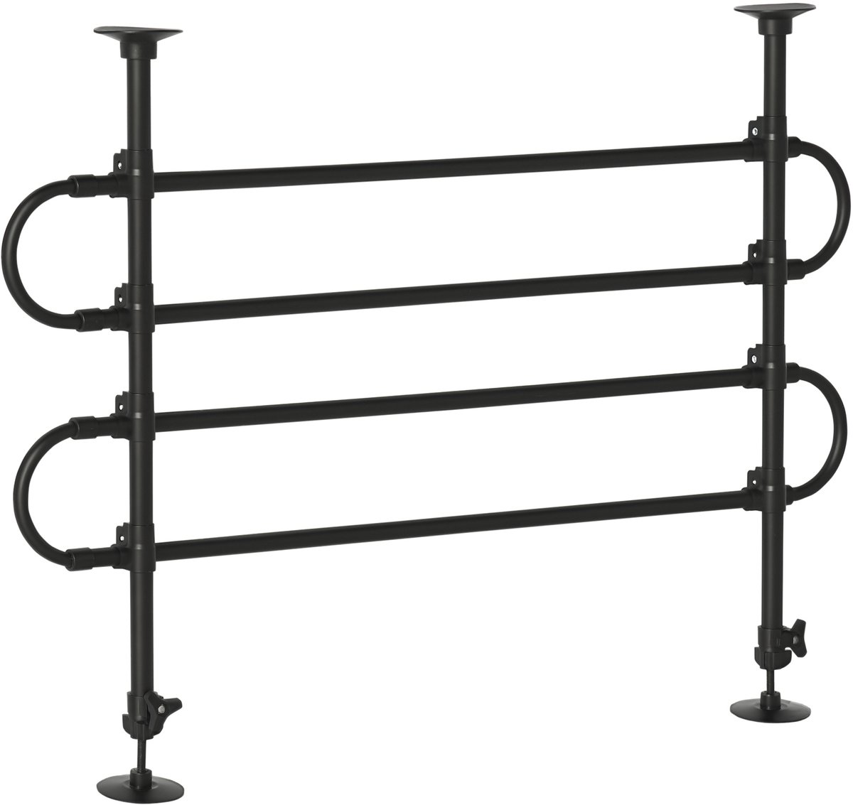 PawHut Huisdier Autobarrière - Staal, ABS, Kunststof - 135x5x105cm - Zwart