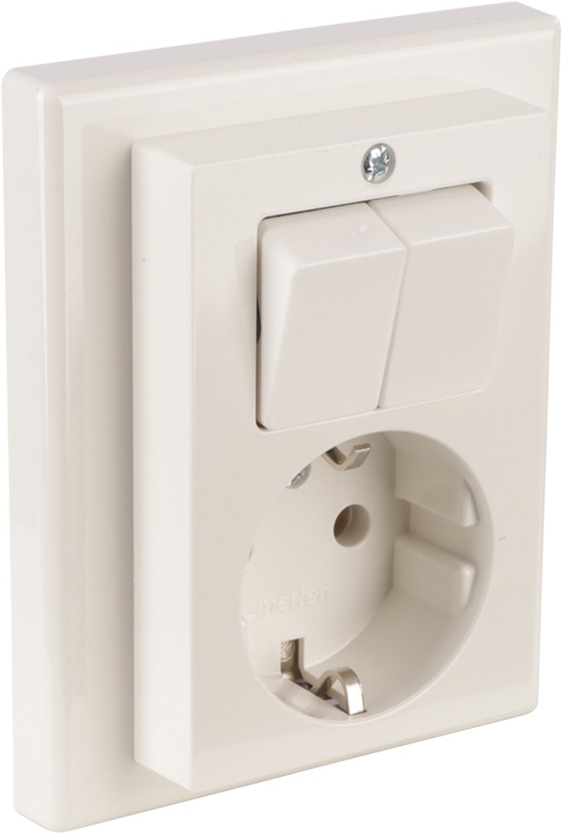 Merten System M combinatie - inbouw - serie - randaarde - polarwit