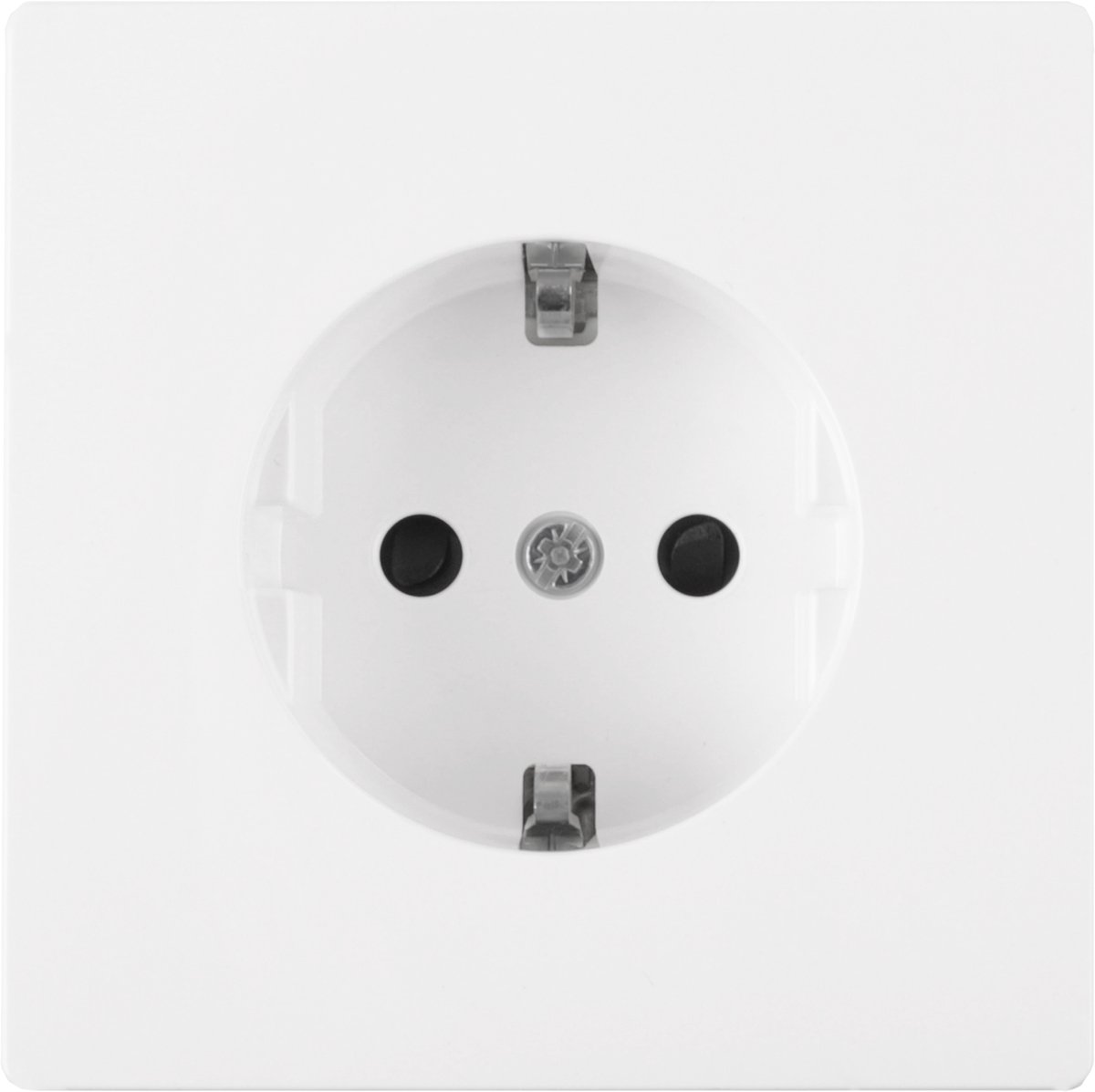 Merten D-Life contactdoos - inbouw - 1-voudig - randaarde - polarwit
