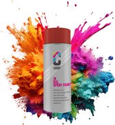 Bombe aérosol CROP RAL 3000 Rouge feu - Semi-brillant - 400 ml - Peinture en aérosol Rouge - 100 % grand teint - Séchage rapide - Intérieur et extérieur - RAL3000