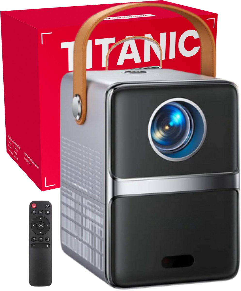 Bol.com STOBE® TITANIC draagbare mini beamer - eenvoudig mee te nemen - Projector voor films te kijken - mini projector - HDMI -... aanbieding
