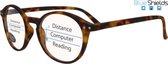BlueShields by Icon Eyewear YAD214 Ilja Multifocale Computerbril +2.50 - Tortoise