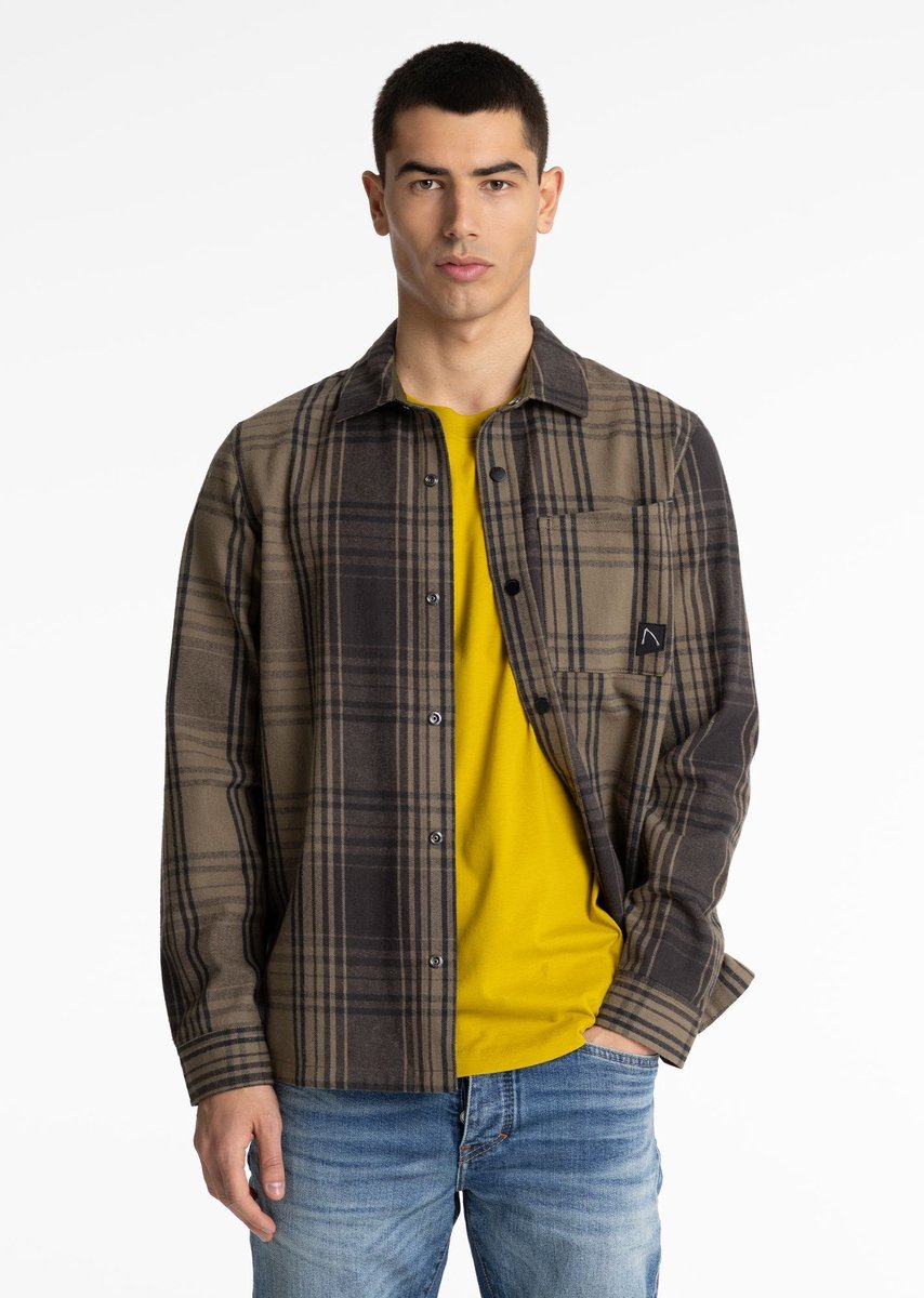 CHASIN' Shirt Heren - Regular Overhemd - Axel Flux - Bruin
