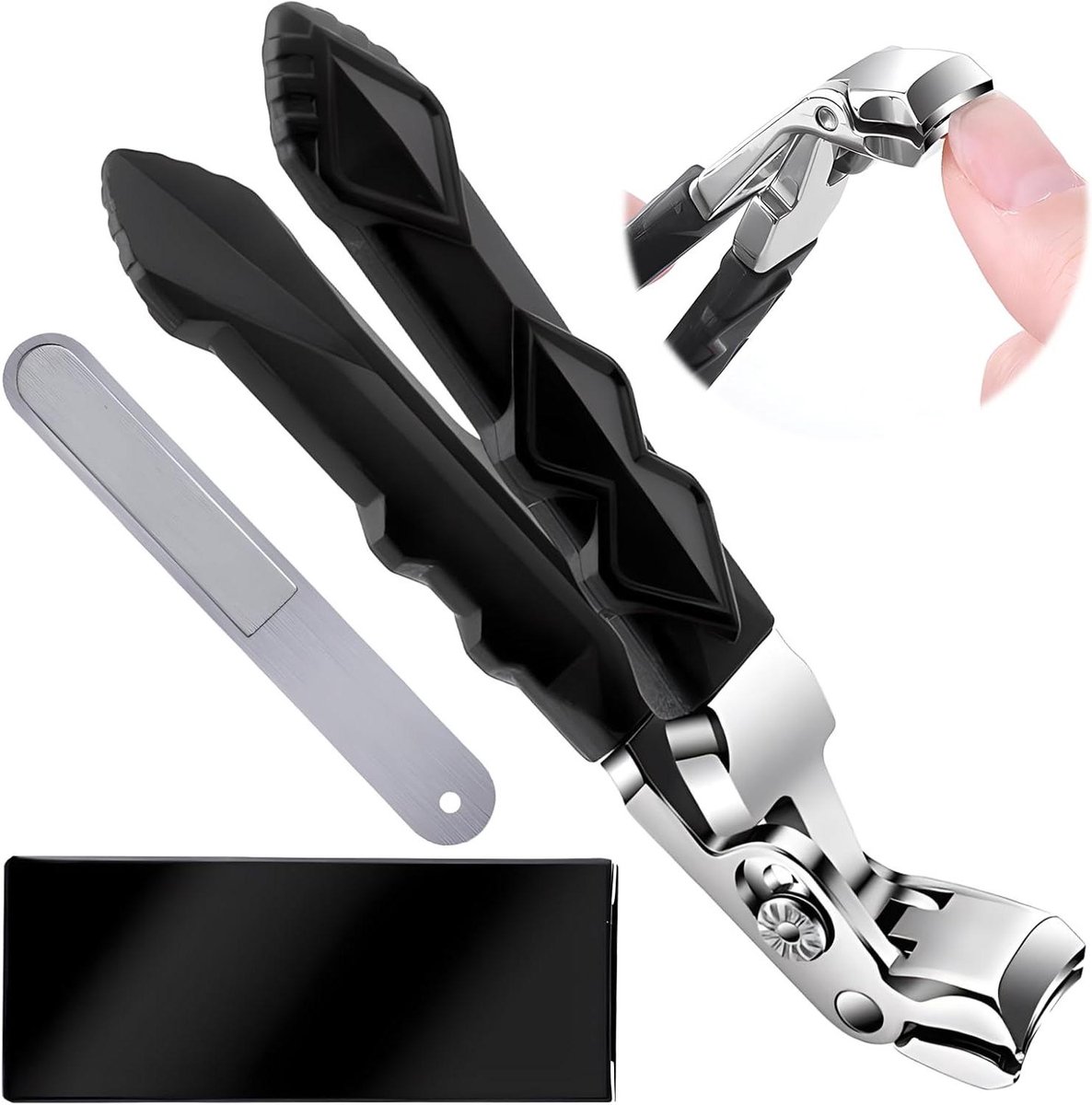 Ronte - Nagelknipper met Schuine Kop voor Dikke Nagels - Hoogwaardig Staal - Ergonomisch - Manicuregereedschap