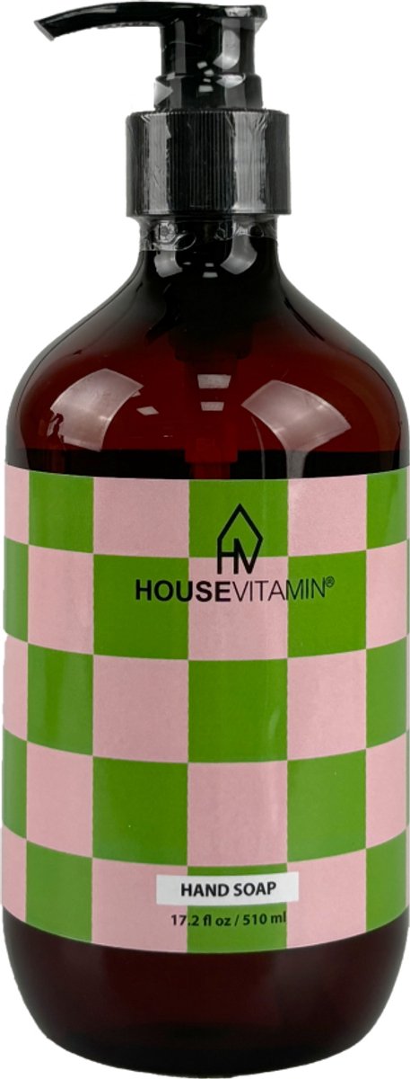 Housevitamin – Vegan Handzeep 500 ml – Komkommer- Luxe Handzeep Fles – Dierproefvrij – Happy Hands!