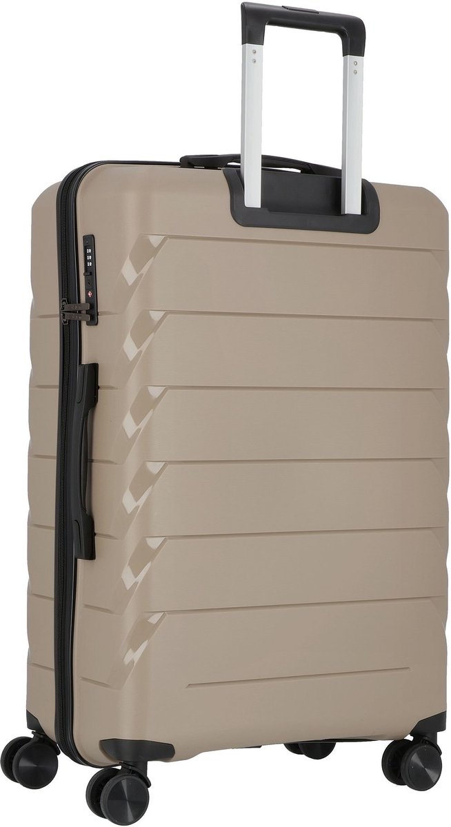 d & n Travel Line 4100 4 wielen Trolley L 74 cm - Harde bagage - TSA slot - grey