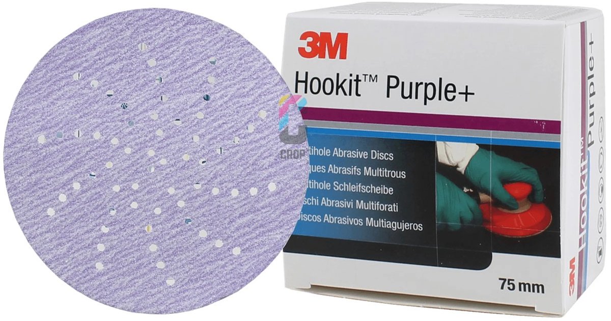 3M 52027 Hookit Purple Multihole Schuurschijven 75mm P320 - 50 stuks