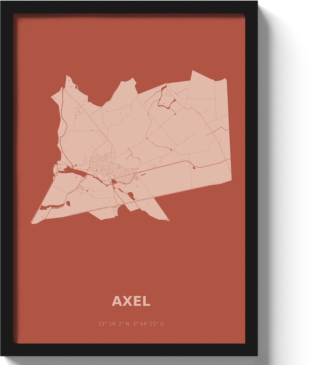 Poster Axel A2 - 42 x 59,4 cm - Rood (Exclusief Lijst)