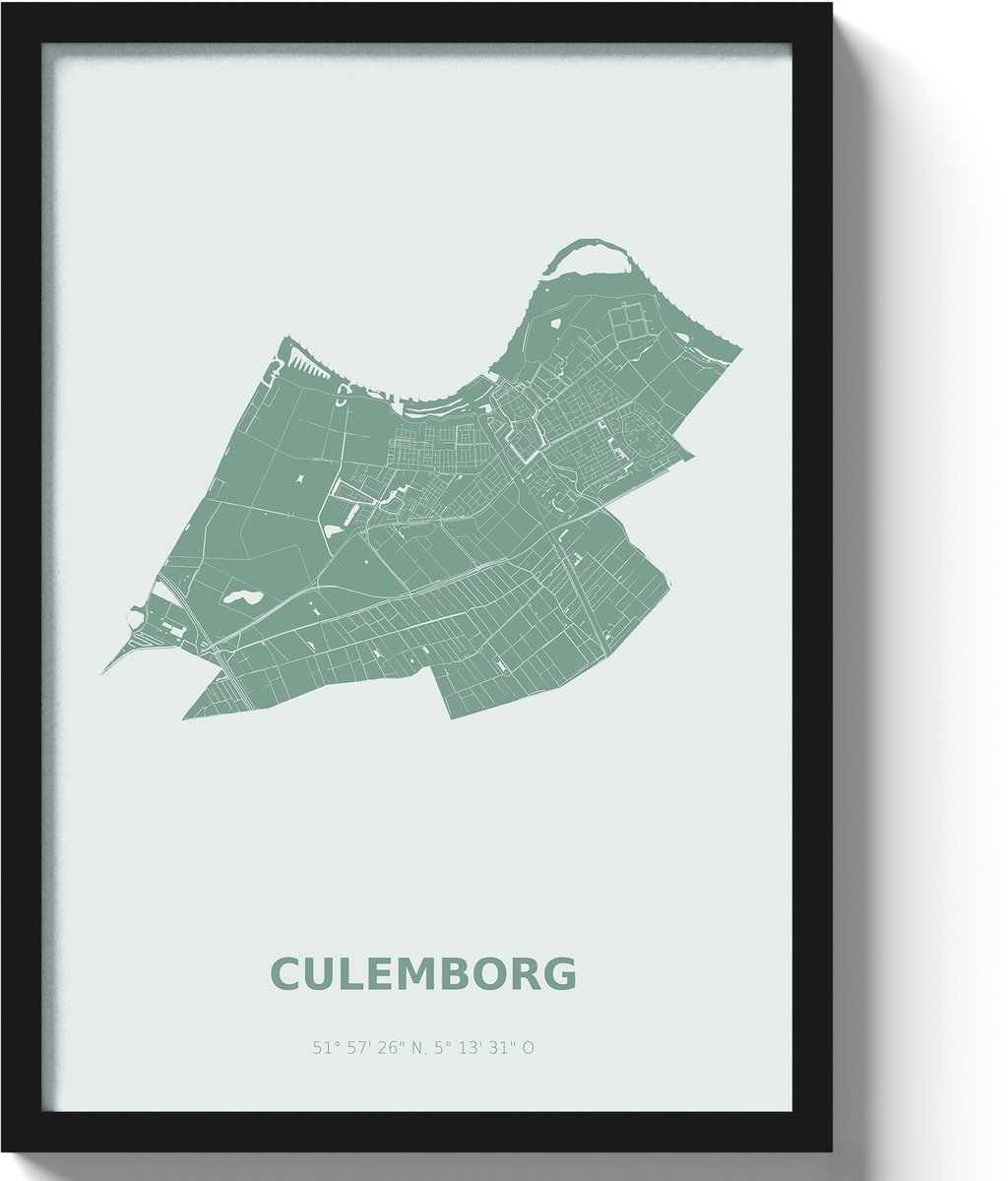 Poster Culemborg A2 - 42 x 59,4 cm - Groen (Exclusief Lijst)