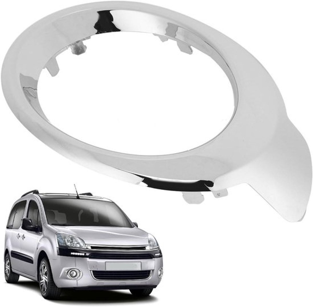 Mistlamp Lamp Bezel Cover voor 2012-2015 Berlingo Multispace/Partner Tepee/Partner Van ABS Mistlamp Bezel Chrome Sierring (Rechter zijde)