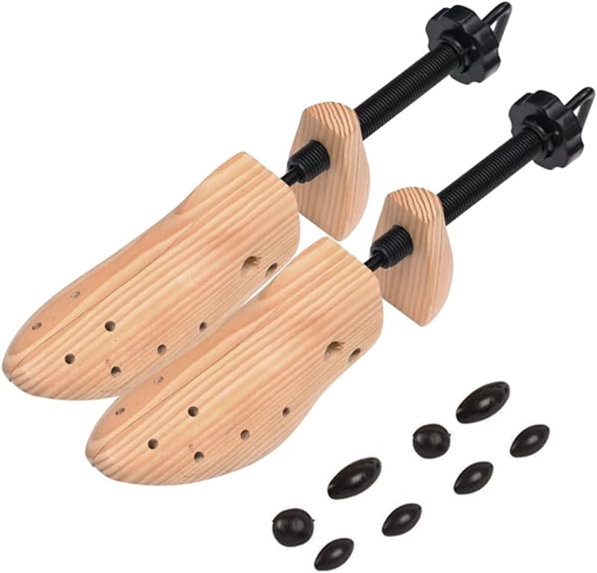 Houten Schoenspanner - Maat 42-46 - met Verstelbare Schroef voor Perfect Schoenonderhoud - 1 Paar