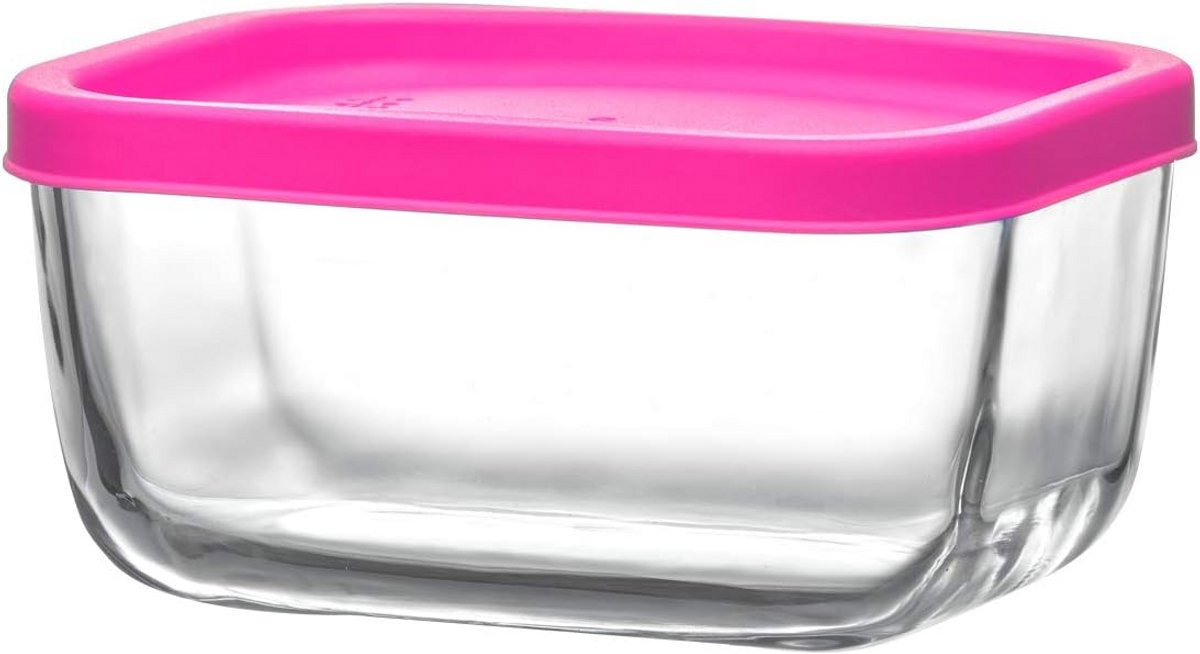 Glazen etensbox met deksel - 2 stuks