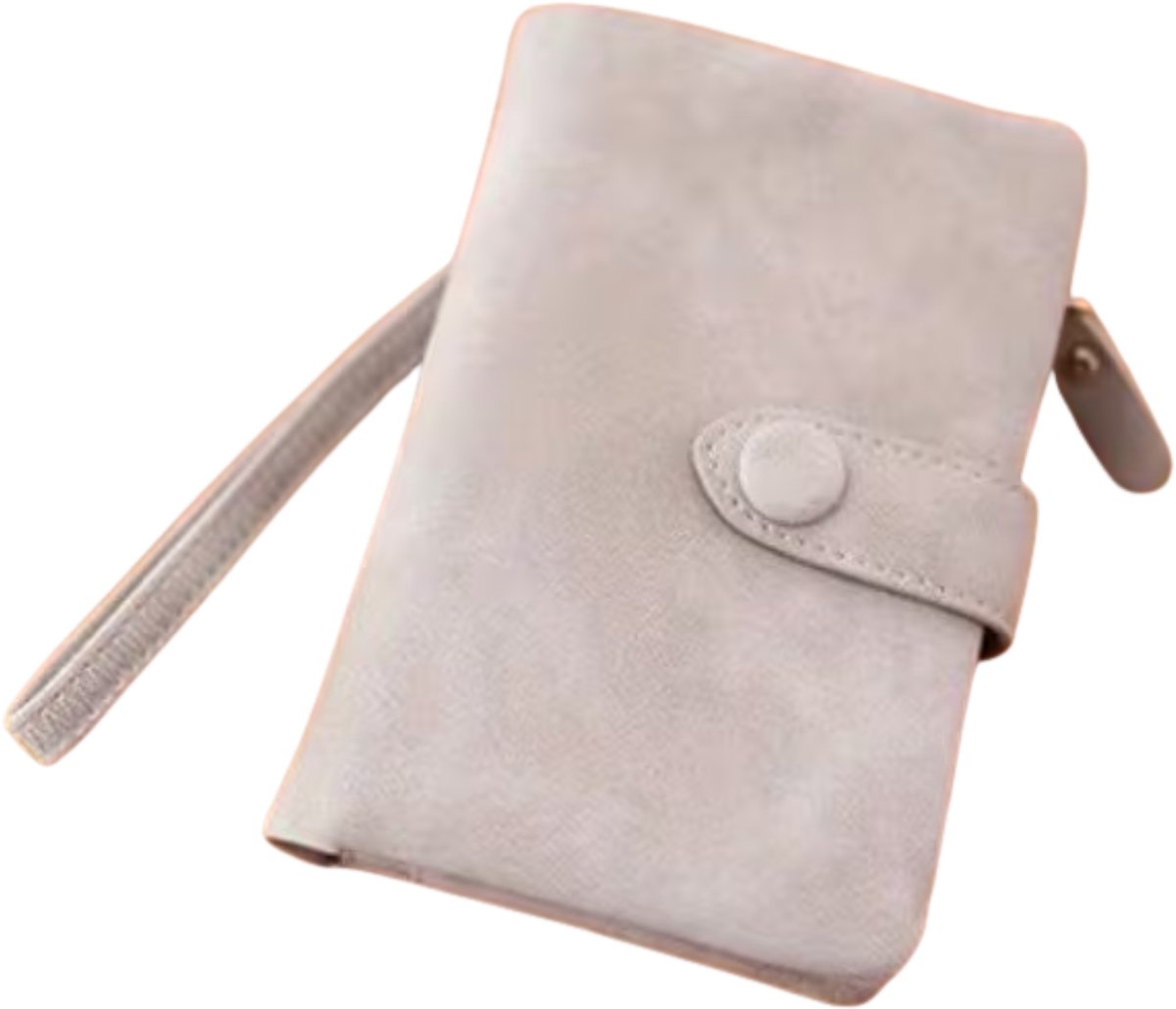 Luxamore Damesportemonnee Poederroze – Ritsportemonnee van Zacht Kunstleer – Stijlvolle Indeling voor Pasjes & Essentials – Elegant Cadeau voor Vrouwen