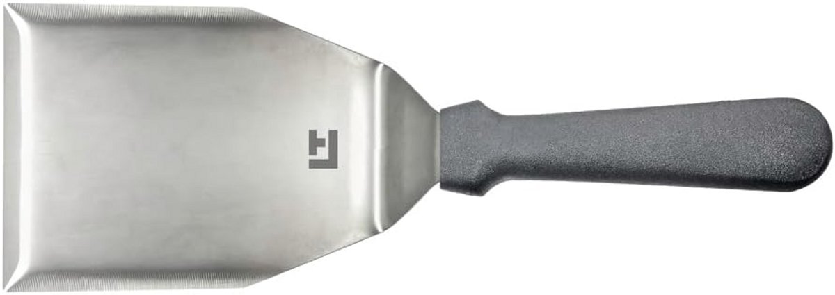 Spatel voor burgers 10 x 15 cm gebogen uiteinde