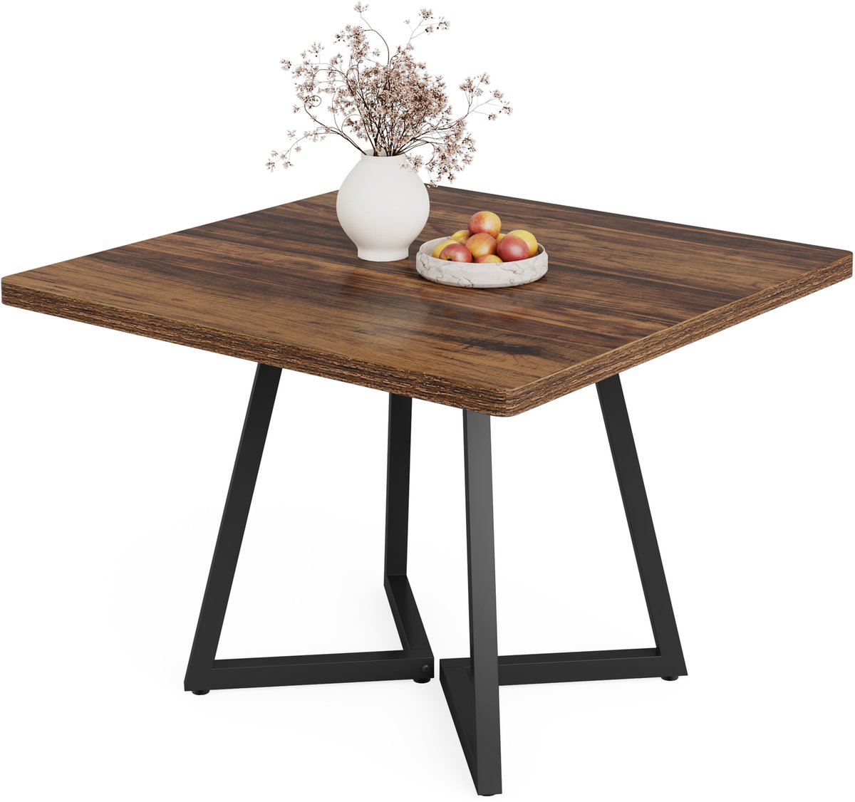Eettafel - Eettafels - Vierkant - Eet Tafel - Keukentafel voor 4 Personen - Bruin - Houten Tafel
