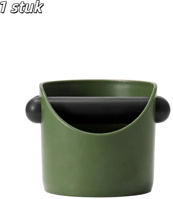 1 pièce - Bac à marc de café - Bacs à frapper - Résistant aux chocs et durable - Bac à tasser de style Barista - Met tige de pressage amovible - Fond antidérapant - Accessoires pour machines à espresso - Vert