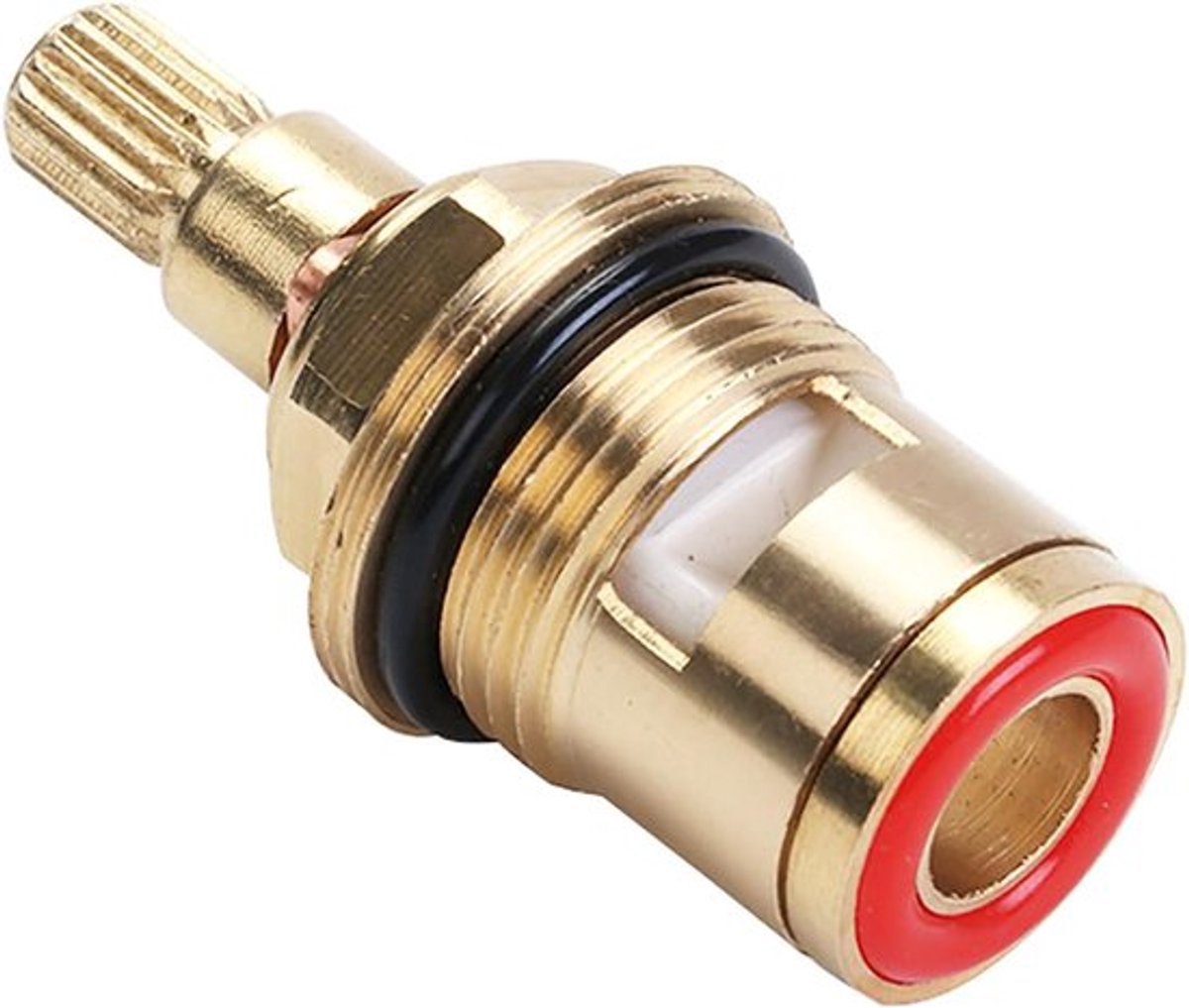 20 Gears Ceramic Disc Cartridge Valve Brass Replacement Valves for Bathroom Kitchen Mixer Tap (A-Type Single Thread)