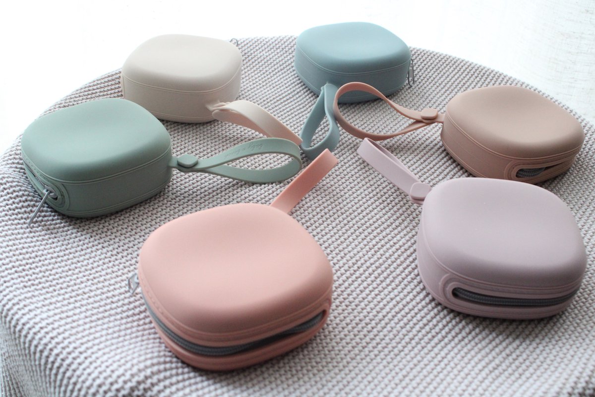 speenhouder siliconen perzik- speenkoord houder - baby - mommy musthaves - luiertas - kinderwagen accessoire