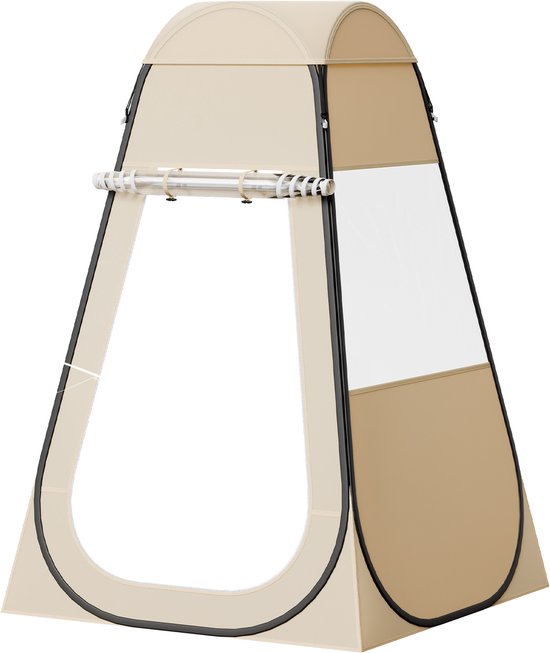 Opvouwbare Sport Tent, 119.4 x 119.4 cm Transparante Bel Tent voor 1 Persoon, Waterdichte Buiten Schuilplaats Met Vloermat en Topdeksel, Dome Tent voor Kamperen, Evenementen, Vissen en Buitenactiviteiten van Merkloos — afbeelding 2