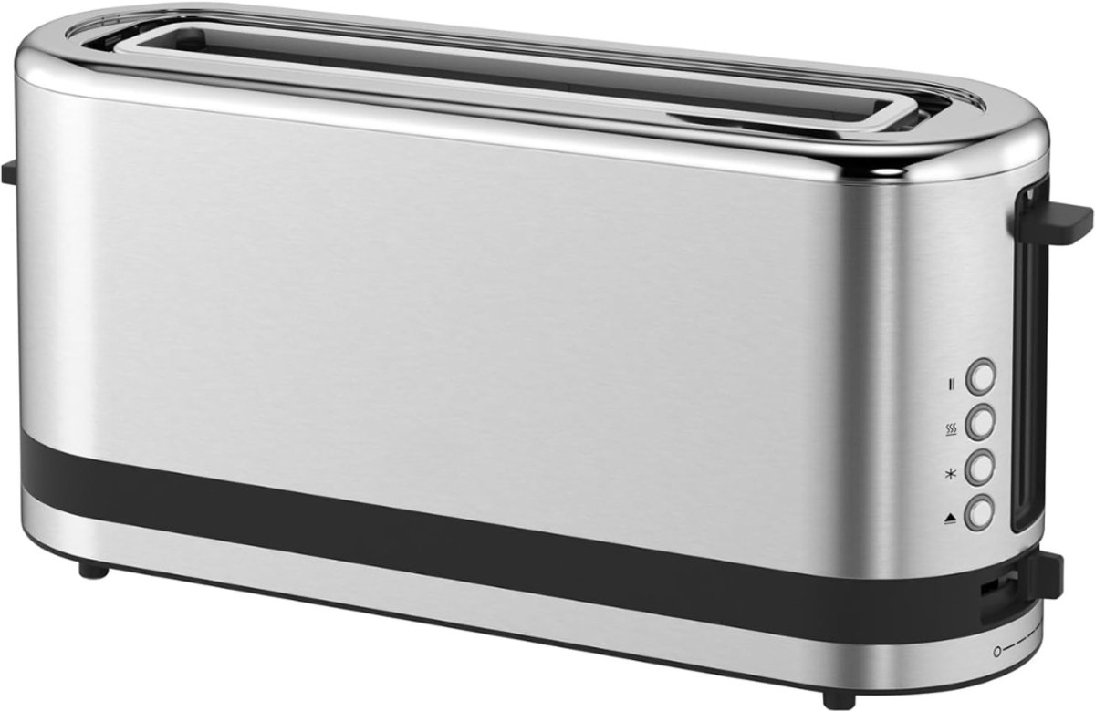 RVV® Tosti apparaat broodrooster - Tosti apparaat - Tosti broodrooster - Zilver - 24cm x 42cm x 16cm